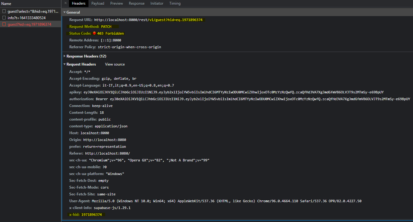 UPDATE RLS with custom header not work · Issue #4797 · supabase ...