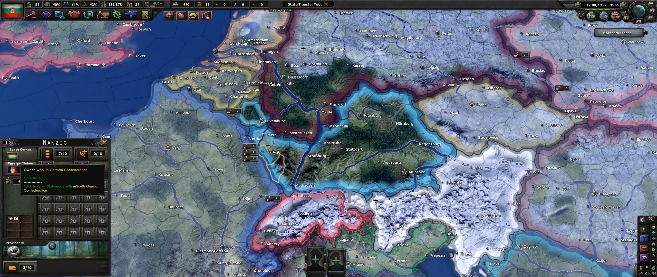 GRU, WGR, BAY, NGF German puppet states get cores on Nanzig through