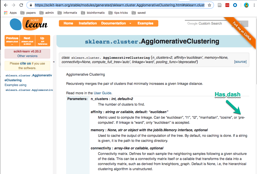 dash added to documentation changes options · Issue #12941 · scikit ...