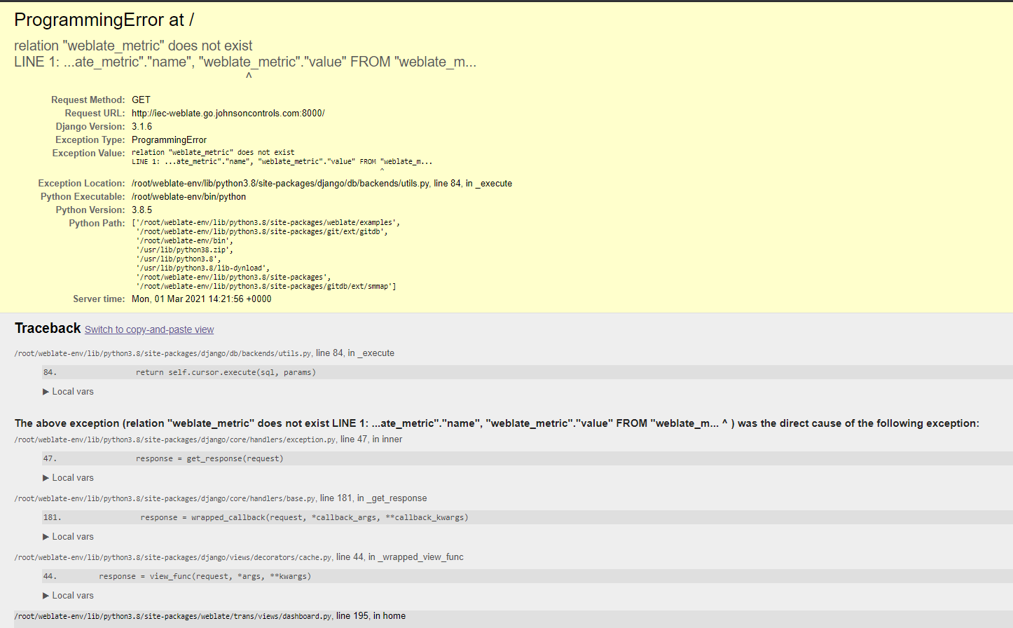 Programming Error