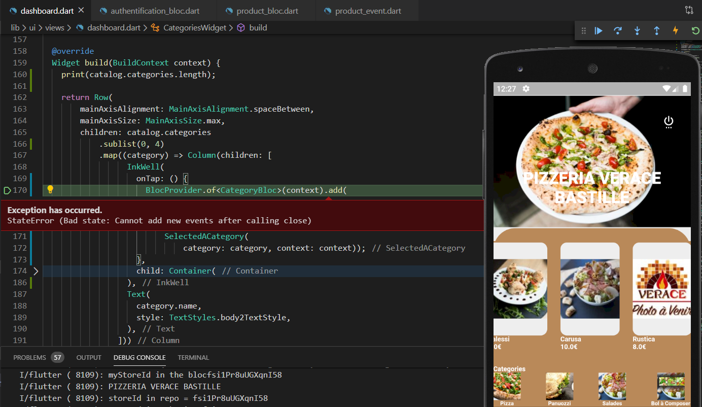 bloc cant add new events
