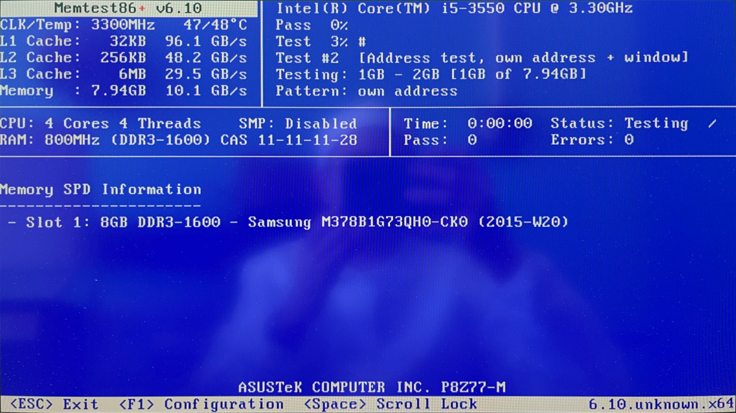 Program Hangs On A Corrupted Module Issue 286 Memtest86plus
