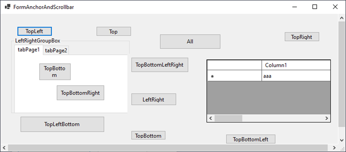 Anchored controls layout is broken if Container has visible scrollbars ...