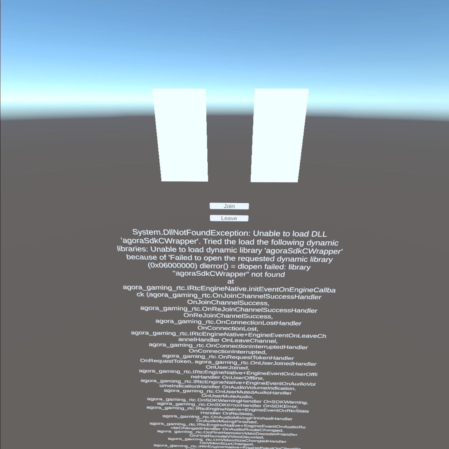 Agora SDK for Unity doesn't run on Android: Unable to load DLL ...