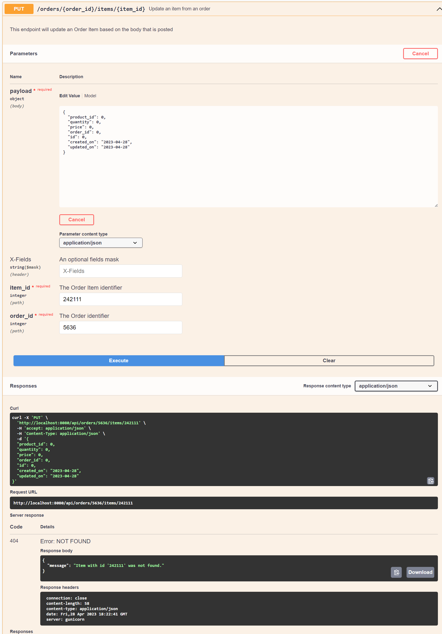 Test Swagger Documentation · Issue #128 · CSCI-GA-2820-SP23-003/orders ...