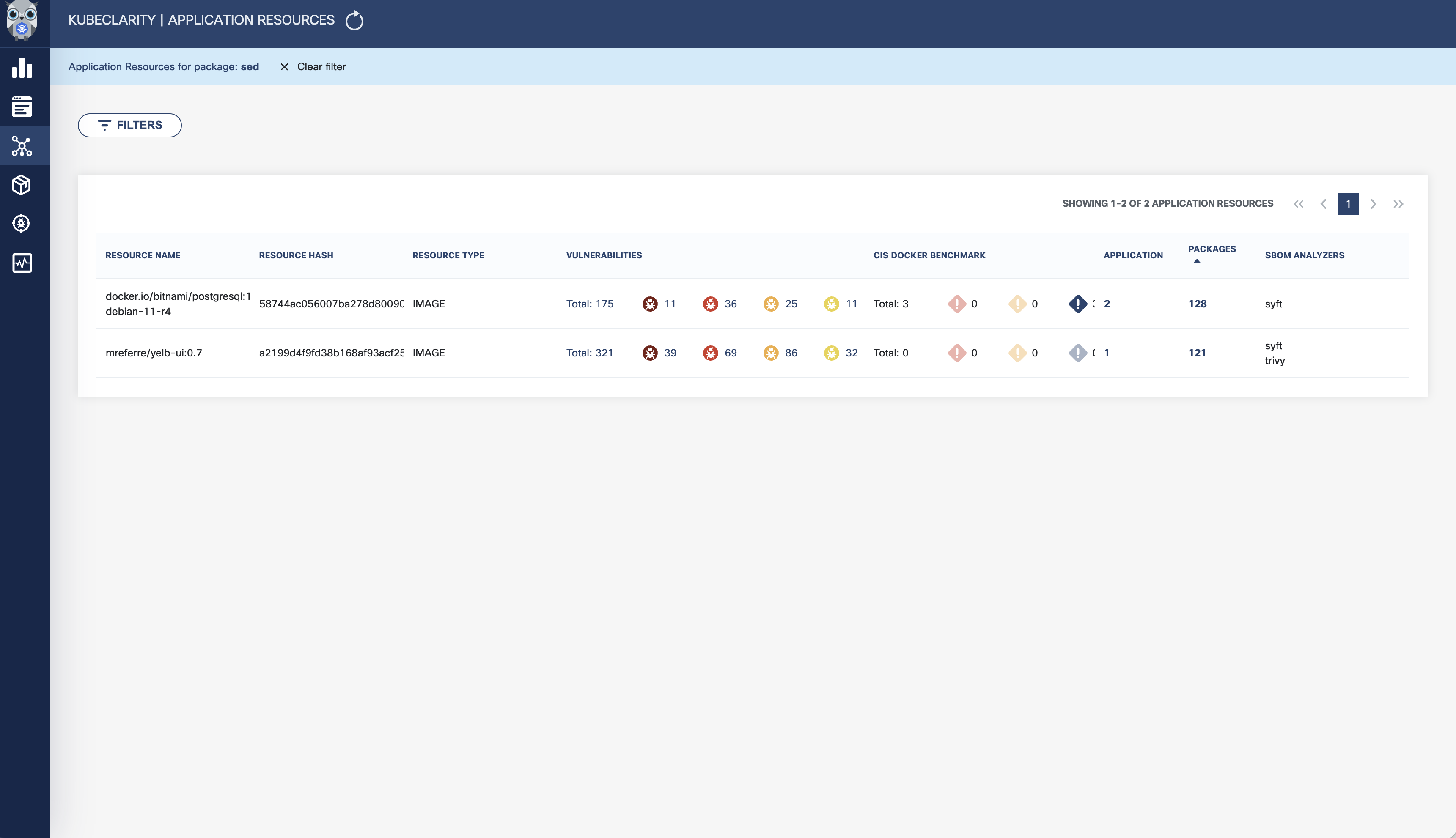 UI/UX Enhancement: In Application Resources Page make SBOM Analyzer ...