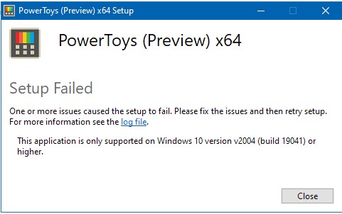 Update failed · Issue #19588 · microsoft/PowerToys · GitHub