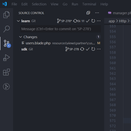 Source control message loses focus after files are staged · Issue ...