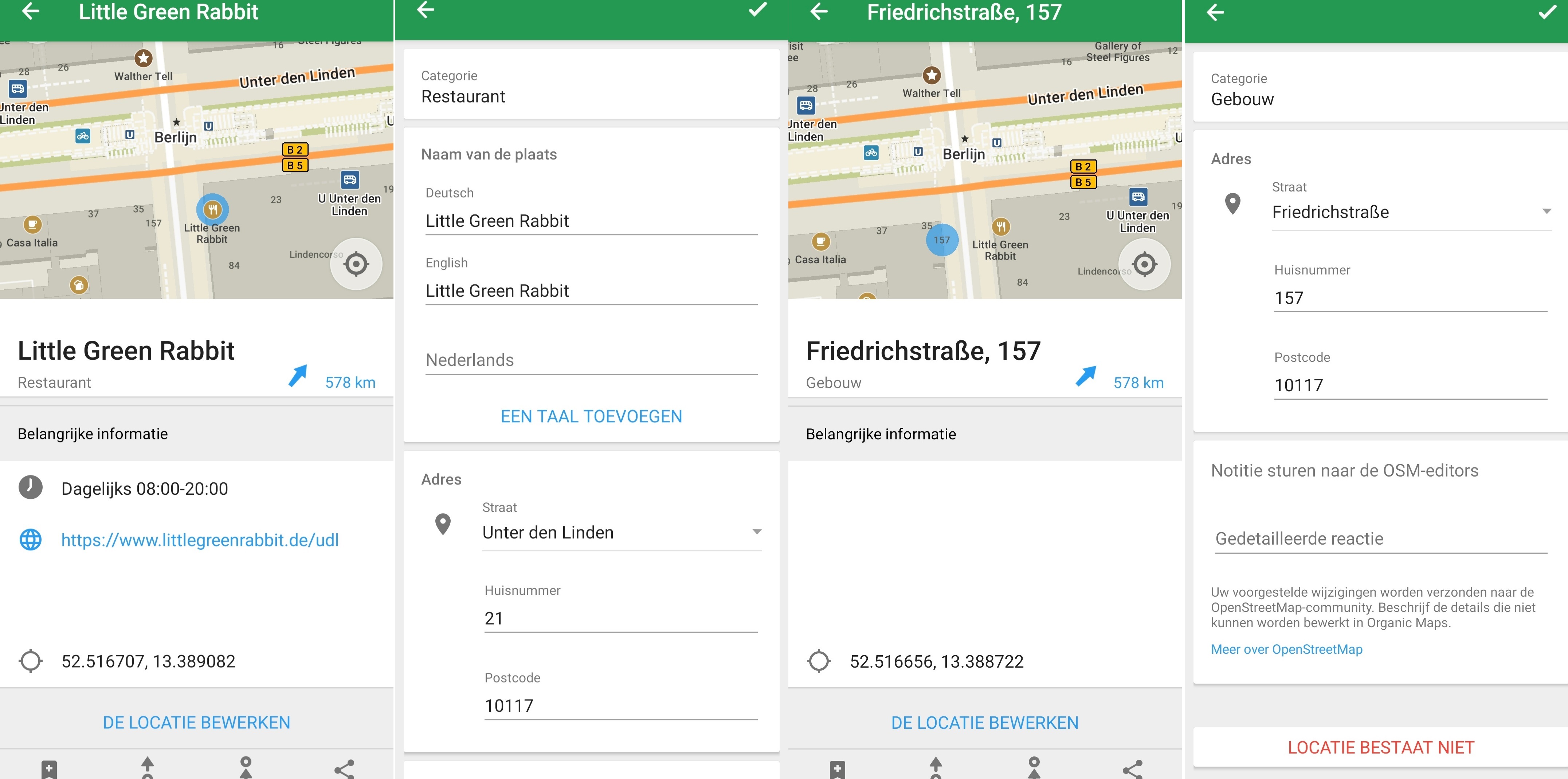 Show full address when selecting POI/marker, including postcode · Issue