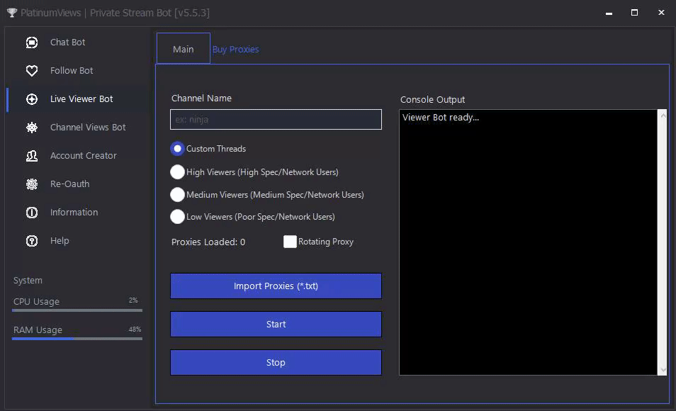 Twitch Viewbot Software