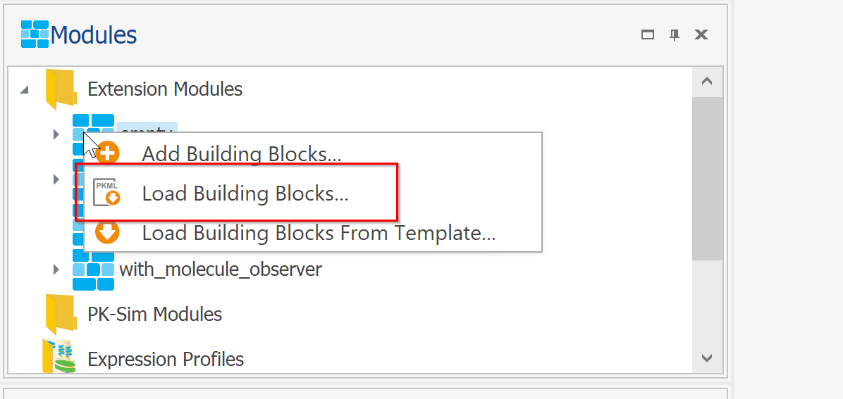 Create "Load Building Blocks" context menu for Module · Issue #915 ...