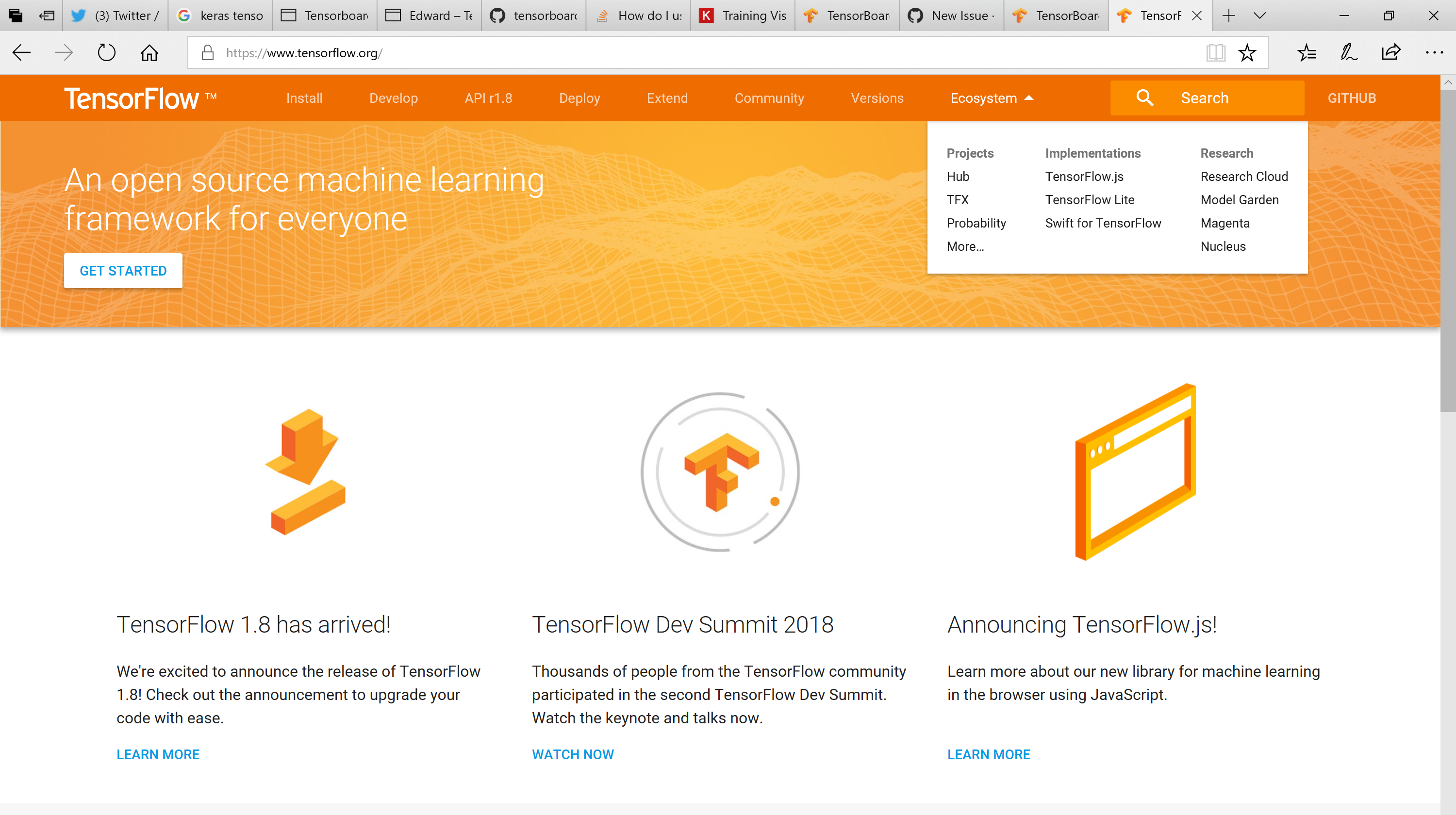 No mention of TensorBoard on the TensorFlow landing page. · Issue #1180 ...