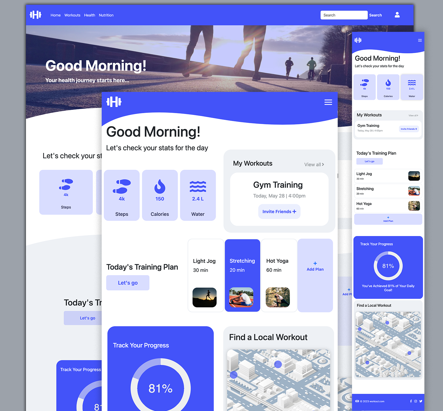 GitHub - AlexCooper1/Fitness-Tracker-Dashboard: A responsive webpage ...