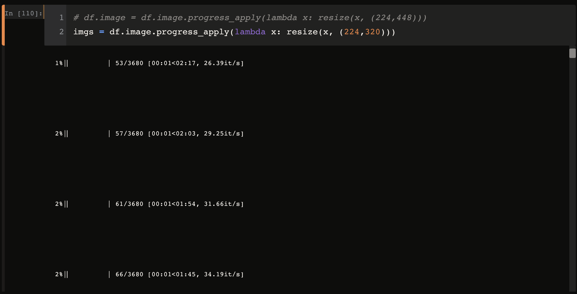 Progress bar updates in new line with tqdm.pandas() · Issue #874 · tqdm ...