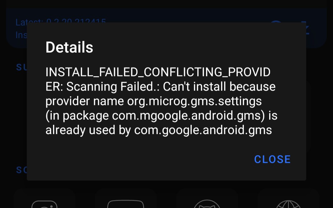 Installation error on phone with microG · Issue 153 · TeamVanced