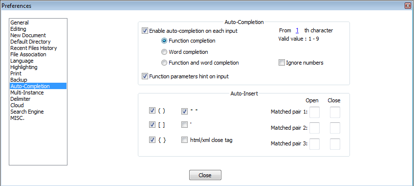 autocompletion