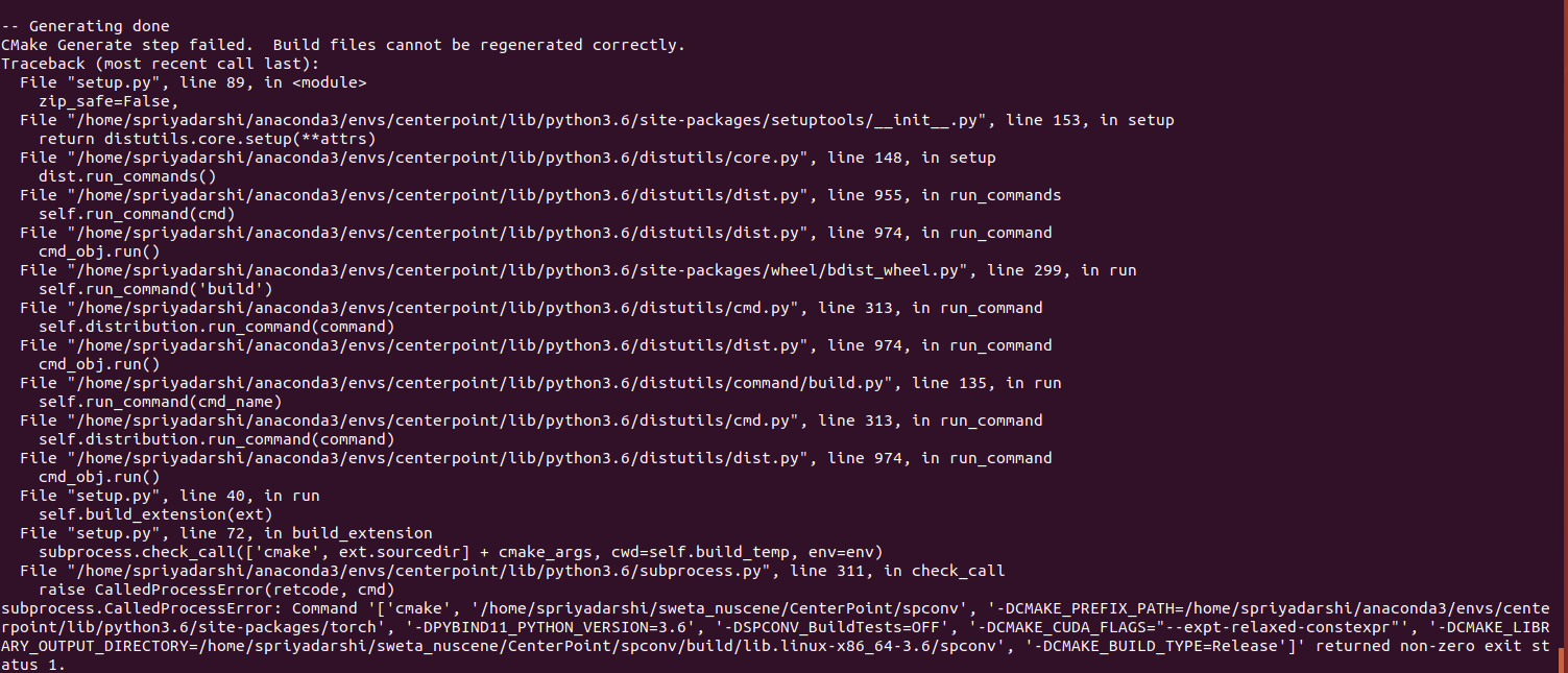 Spconv Installation issue · Issue #77 · tianweiy/CenterPoint · GitHub