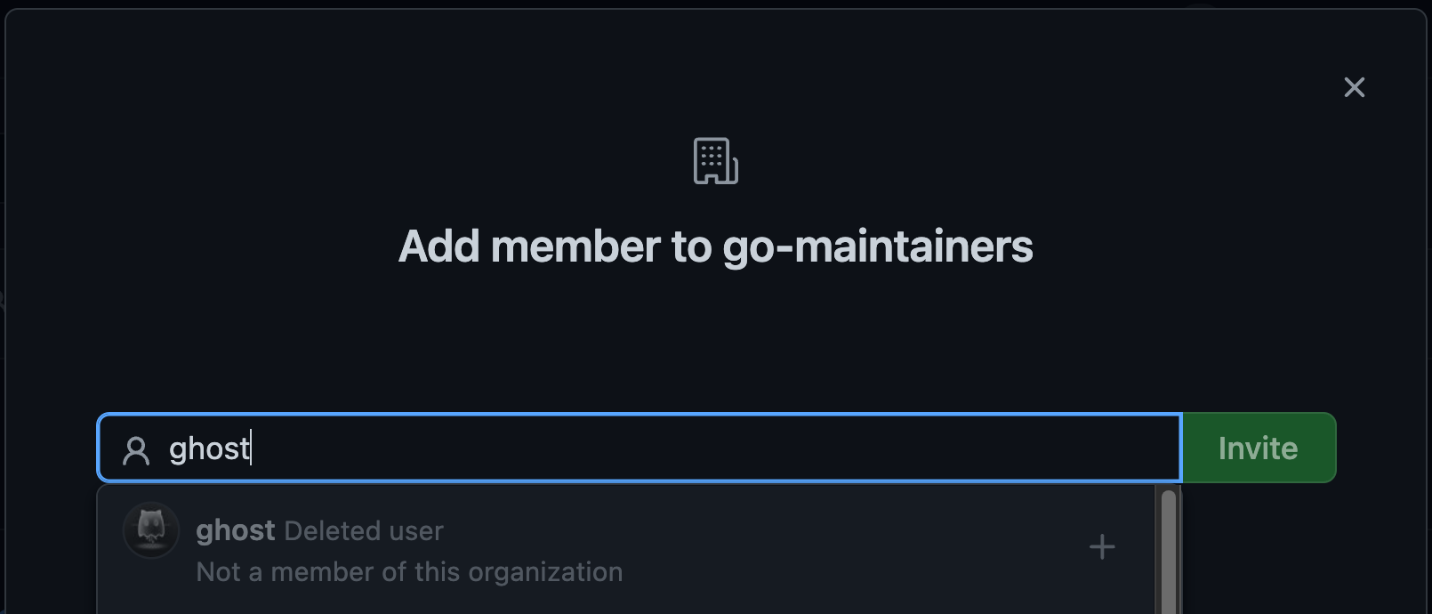 Unable to add new maintainer to gomaintainers GitHub team · Issue