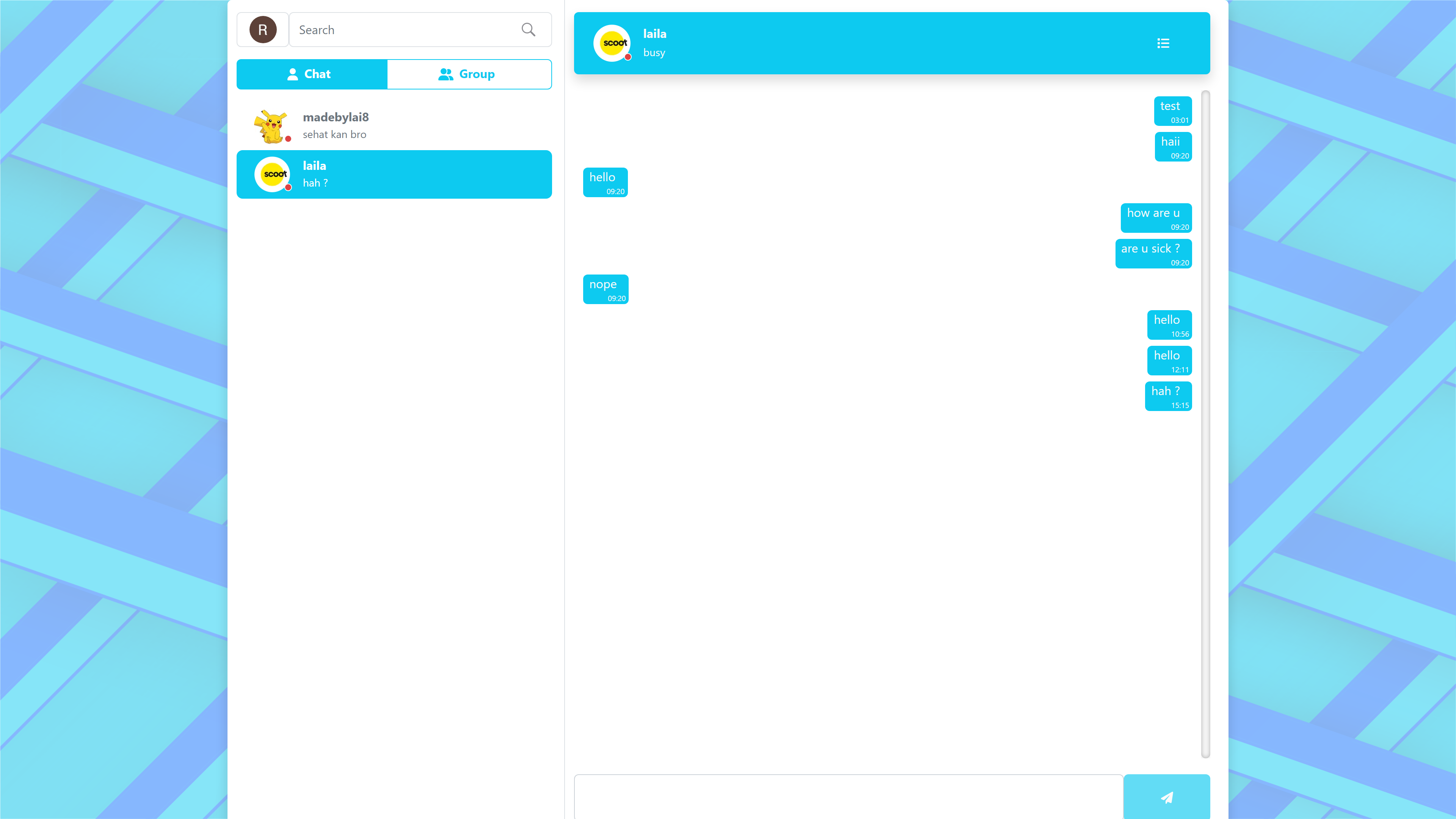 GitHub - karomahlailatul/WChat: Chat App use NextJs And Socket.IO