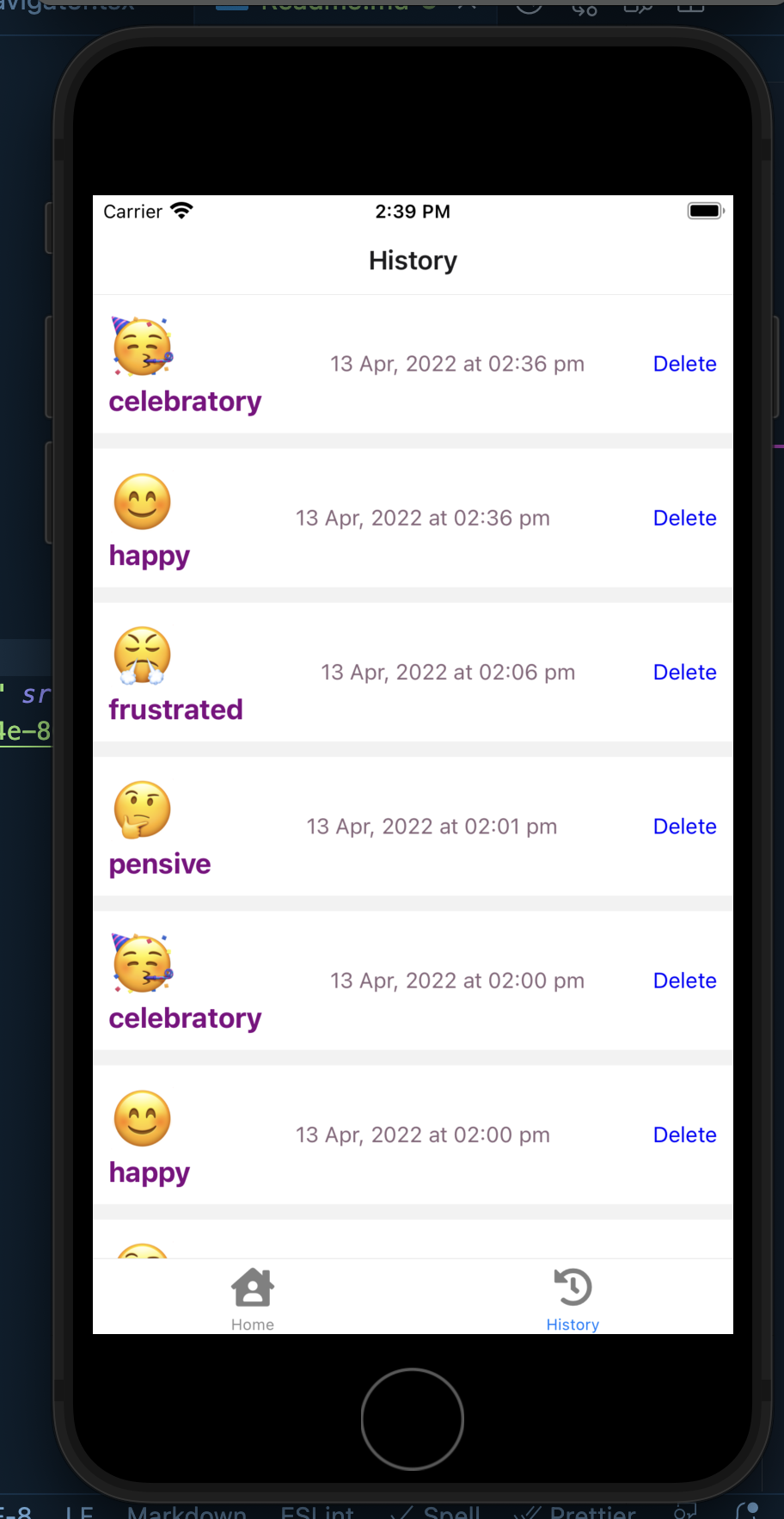 GitHub - gustavochavarria/react-native-mood-tracker: React native Mood ...