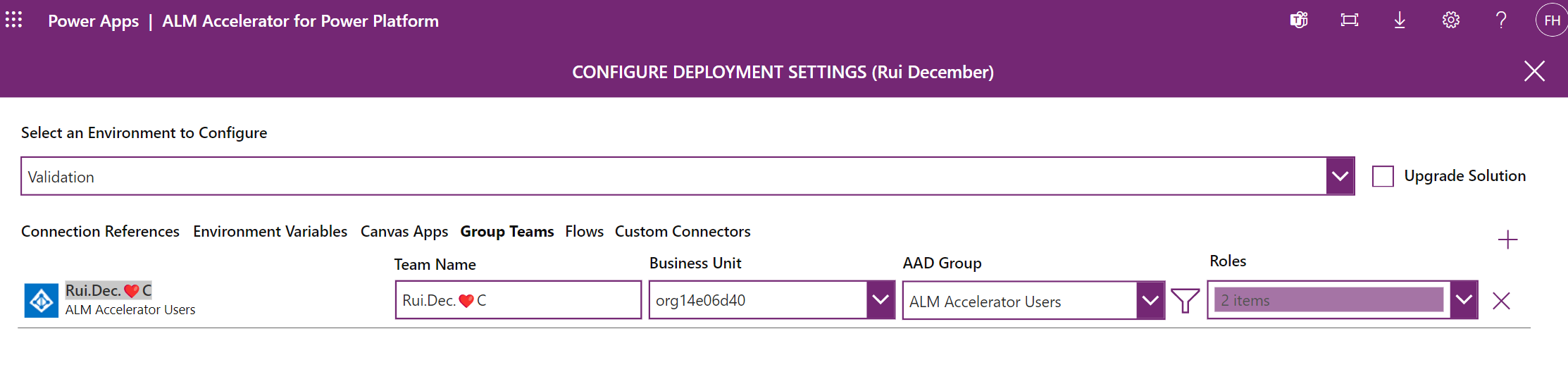 [ALM Accelerator - BUG]: Multilple Group Teams associated to the same ...