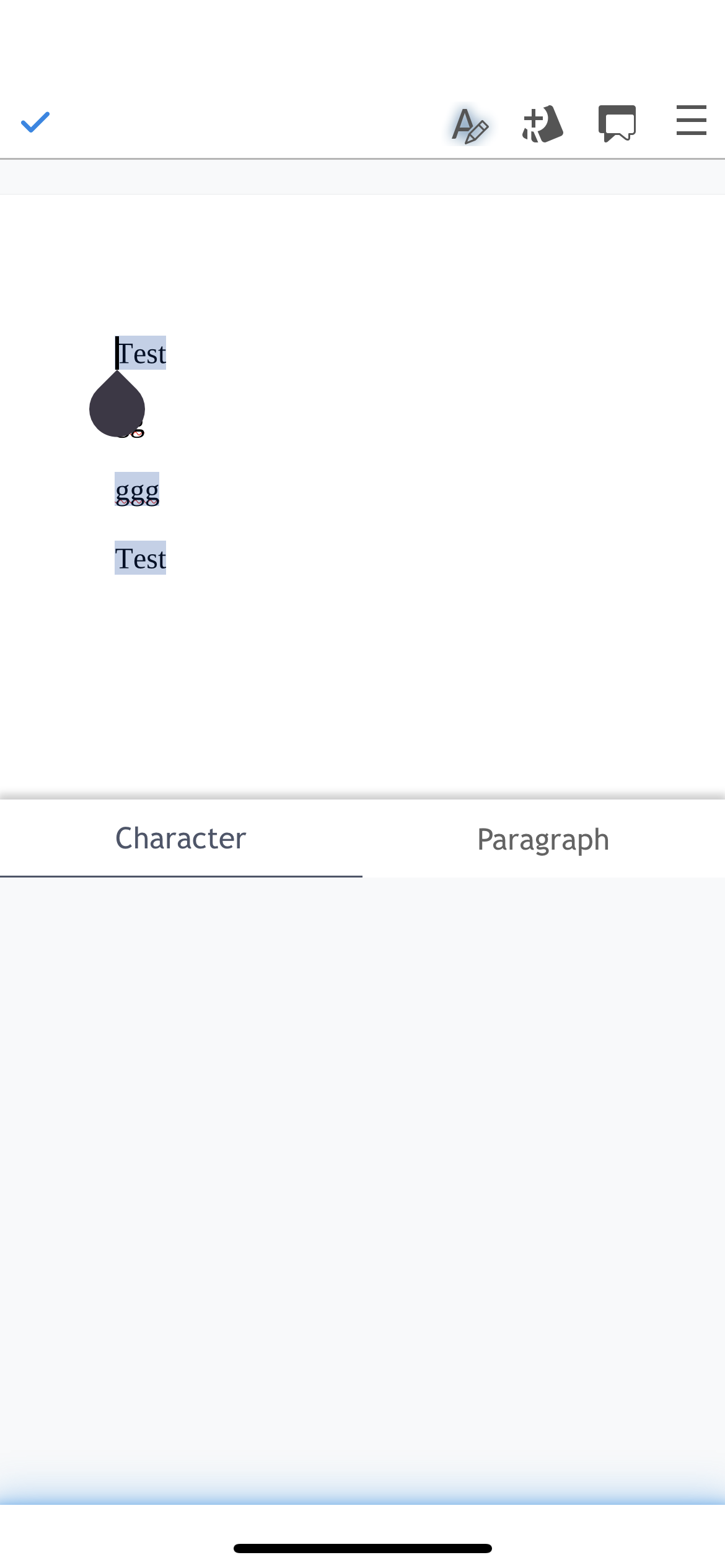 IOS App Using the Font Name menu for the first time results in mixed