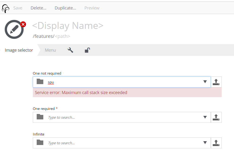 Error After Selecting An Option In Image Selector Issue 1146 Enonic App Contentstudio Github
