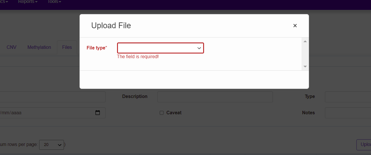[genomic_browser] Funny behaviour when uploading a file. Page not ...