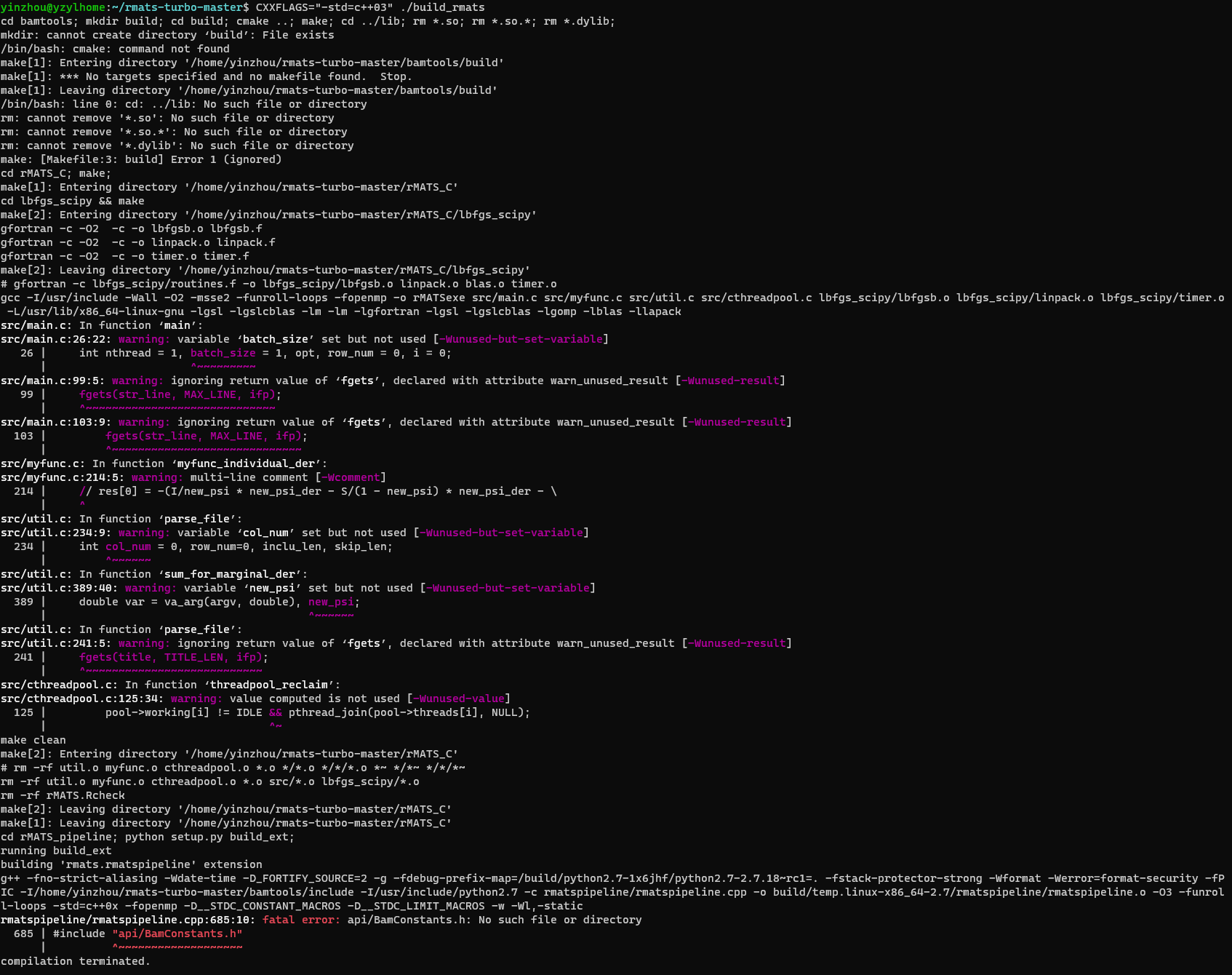 Build issue · Issue #46 · Xinglab/rmats-turbo · GitHub