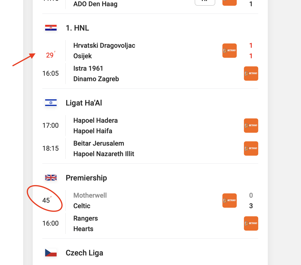 Live Score - Missing HT status · Issue #183 · Betarena/scores · GitHub