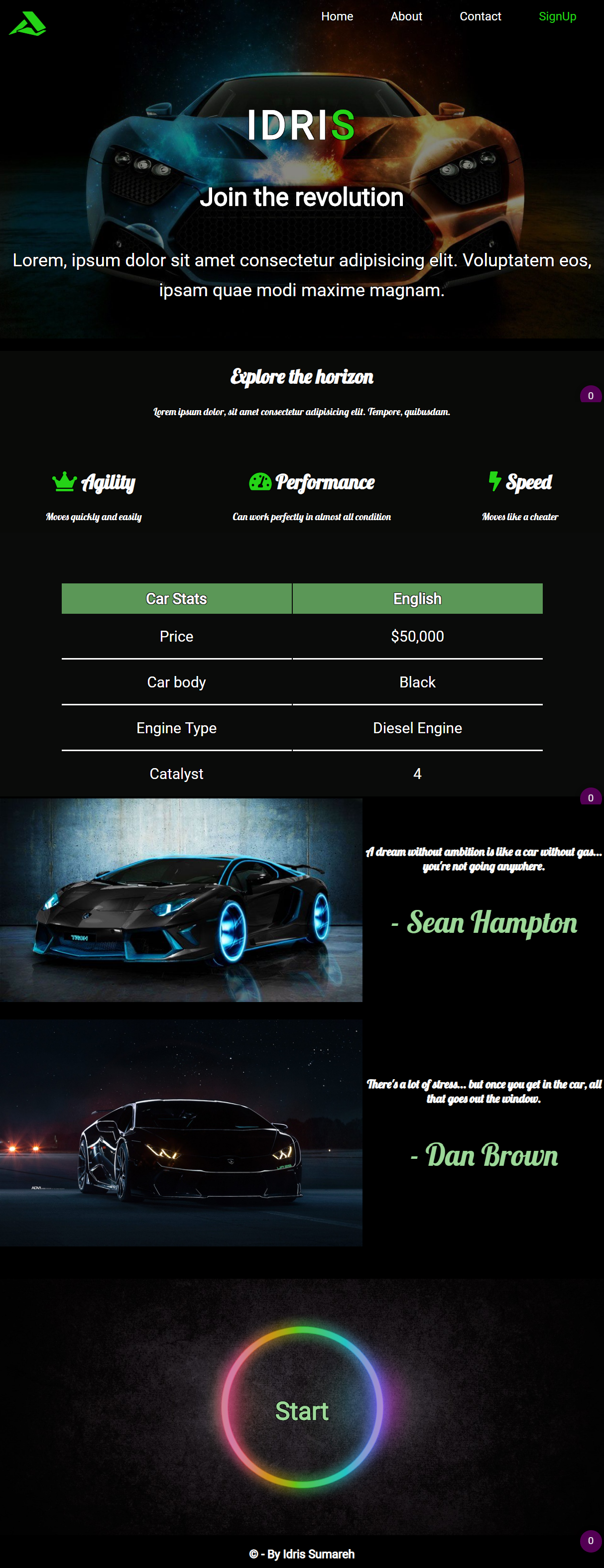 GitHub - idris12/Car-website: Built a website for a fancy car display