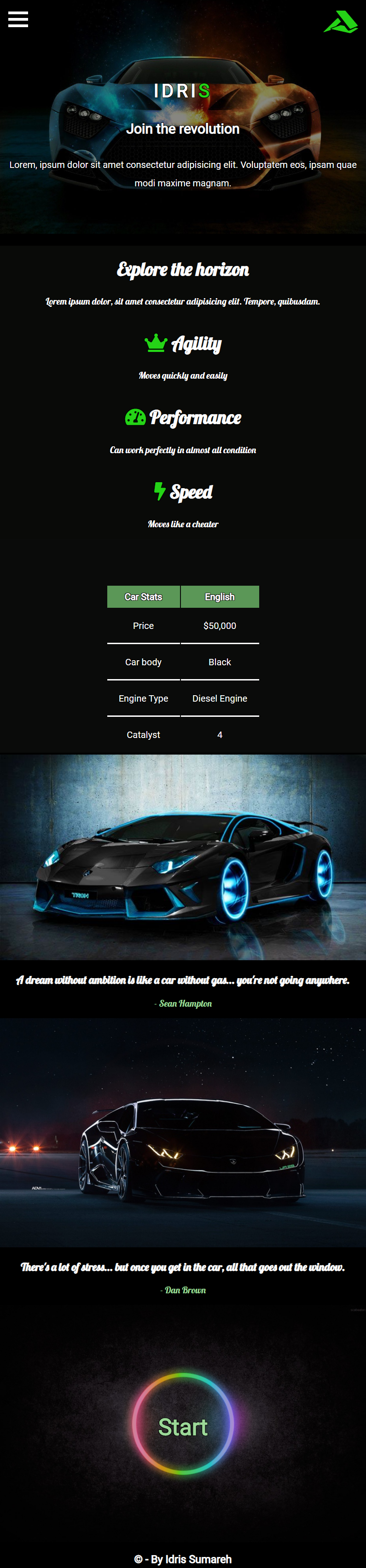 GitHub - idris12/Car-website: Built a website for a fancy car display
