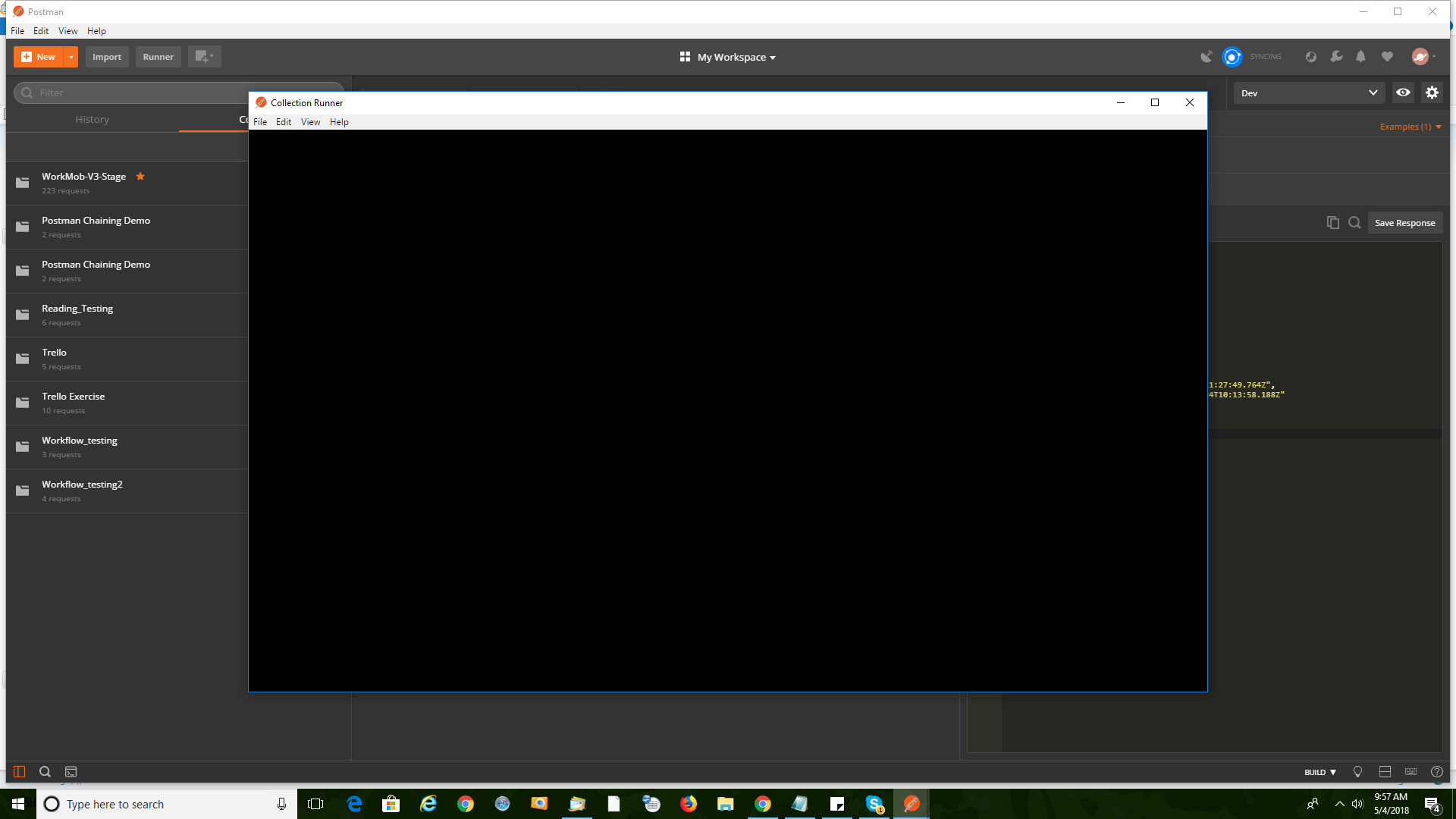 Blank window for collection runner . · Issue #4522 · postmanlabs ...