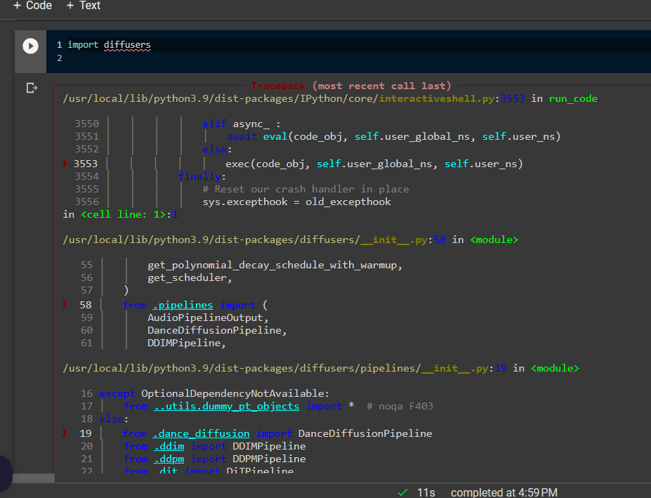 google colab tracebacks become un-useable after installing · Issue ...