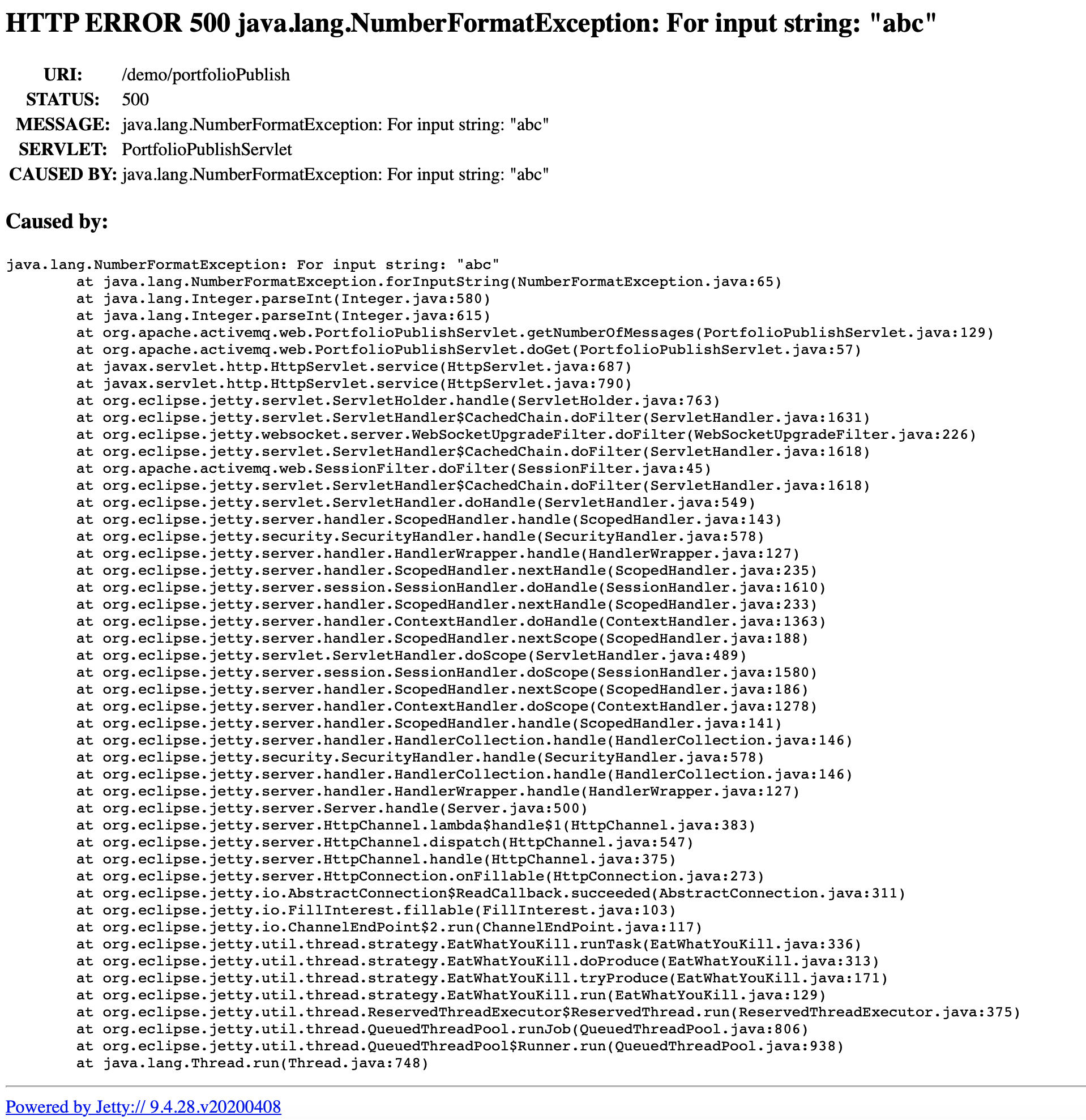 Java CWE600 Uncaught servlet exception · Issue 143 · github