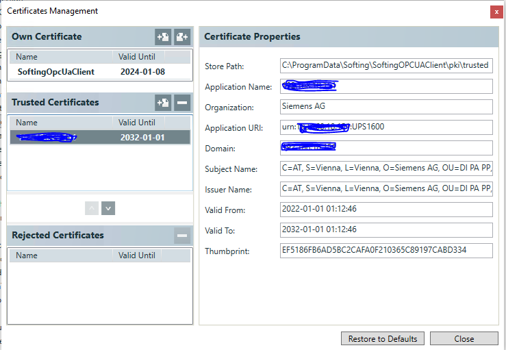 How to find key.pem in order to connect to my server · FreeOpcUa python