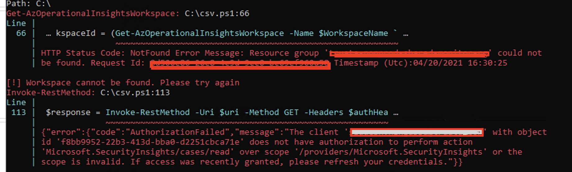 Resource Group not found error · Issue #5 · azsec/azure-sentinel-tools ...
