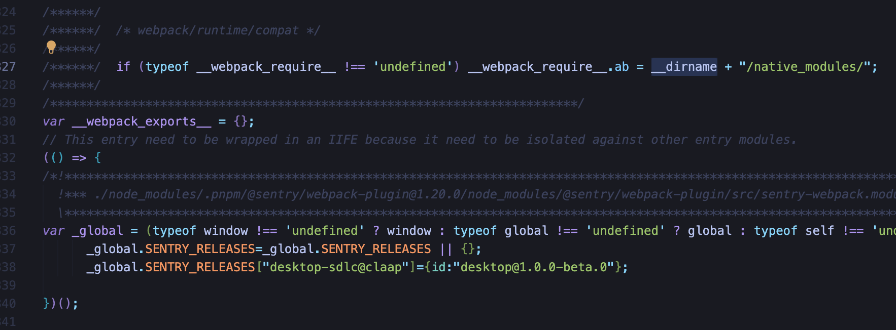 electron: plugin is adding __dirname in preload file after compilation ...