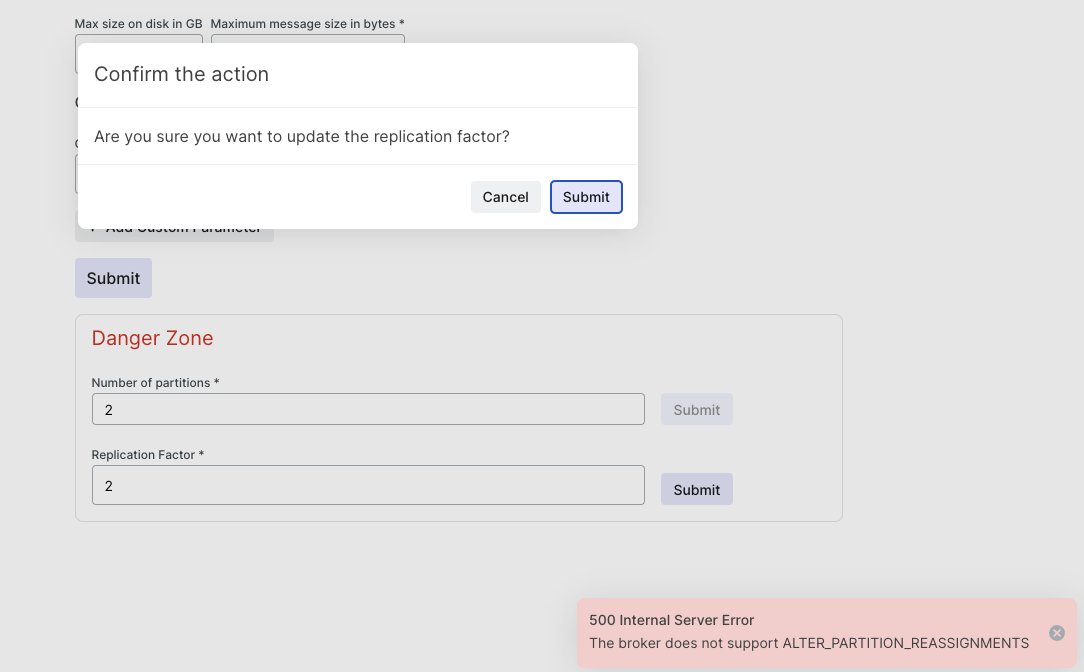 ALTER_PARTITION_REASSIGNMENT unavailable for kafka 2.3.1 · Issue 2189