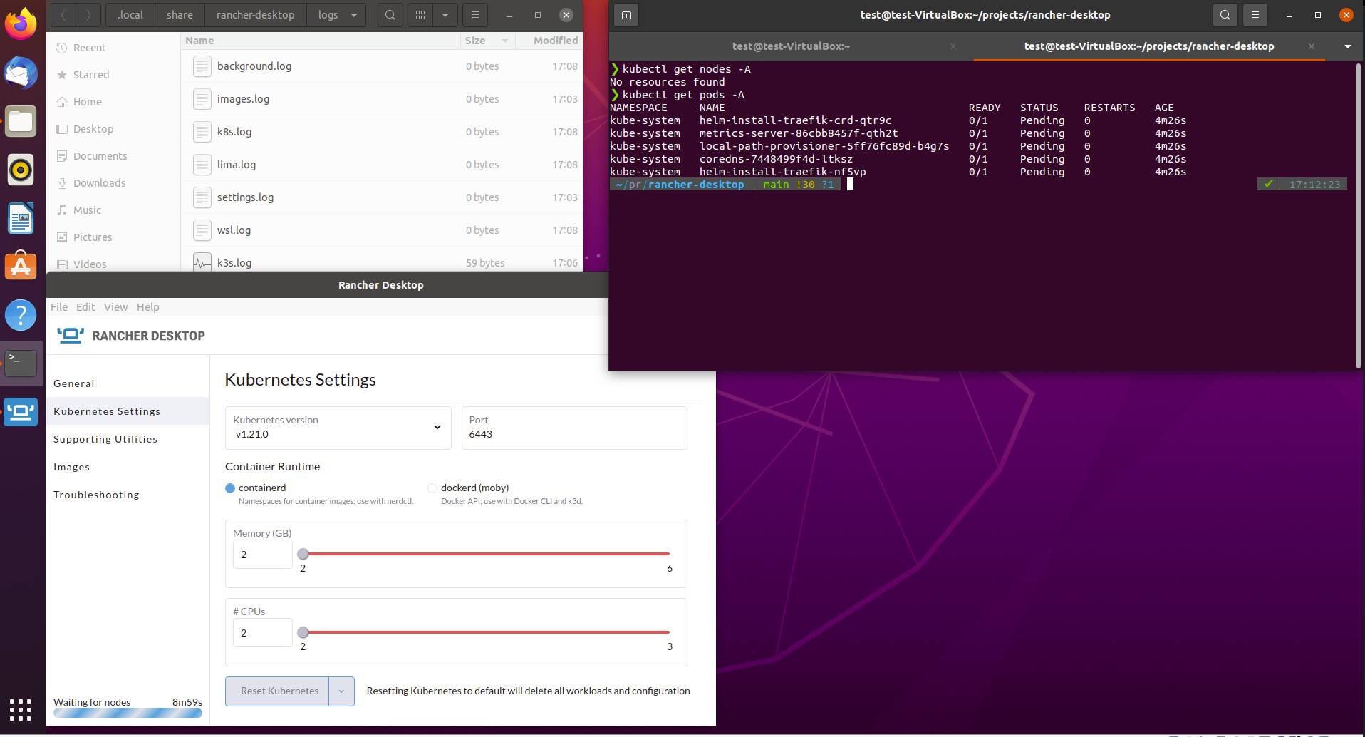 [Linux] k8s api server does not start · Issue #1108 · rancher-sandbox ...