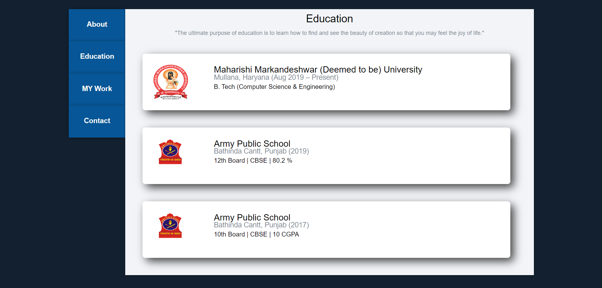 education before