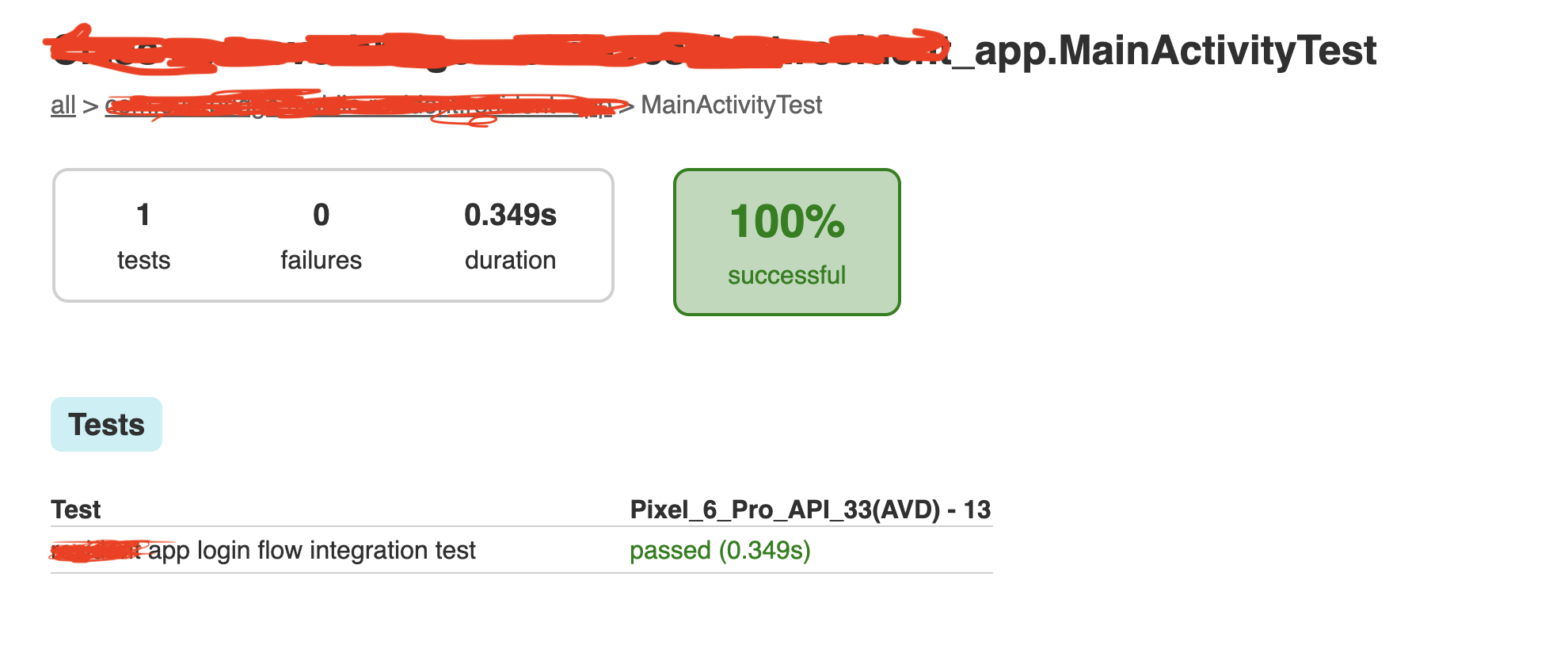 Test is marked with a green pass even when a test fails issue 1310
