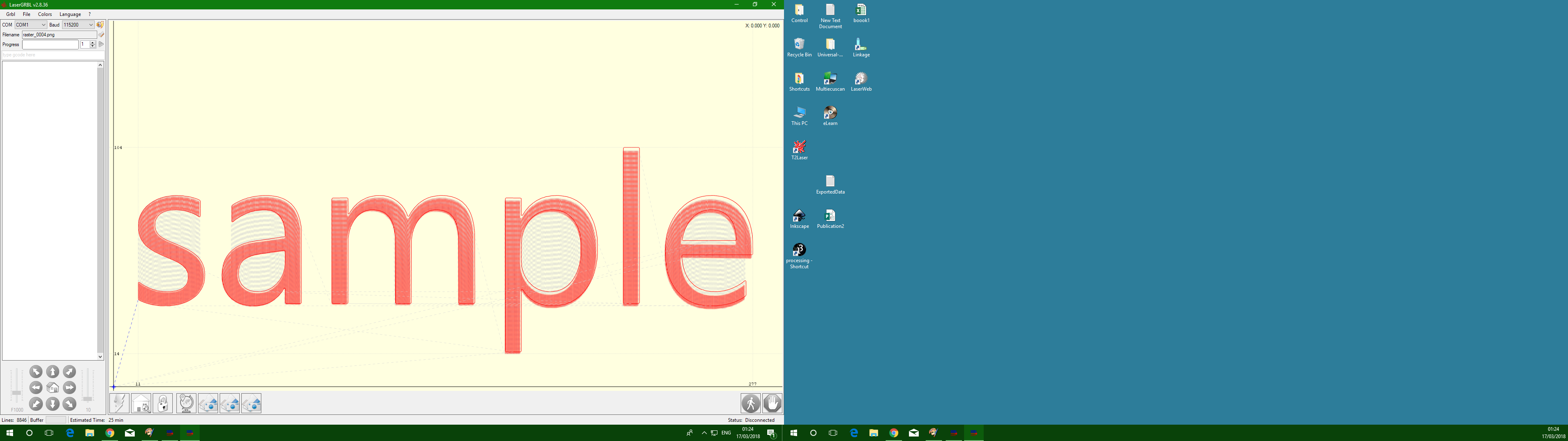 单向雕刻产生错误的结果 #295 单向雕刻产生错误的结果 #295