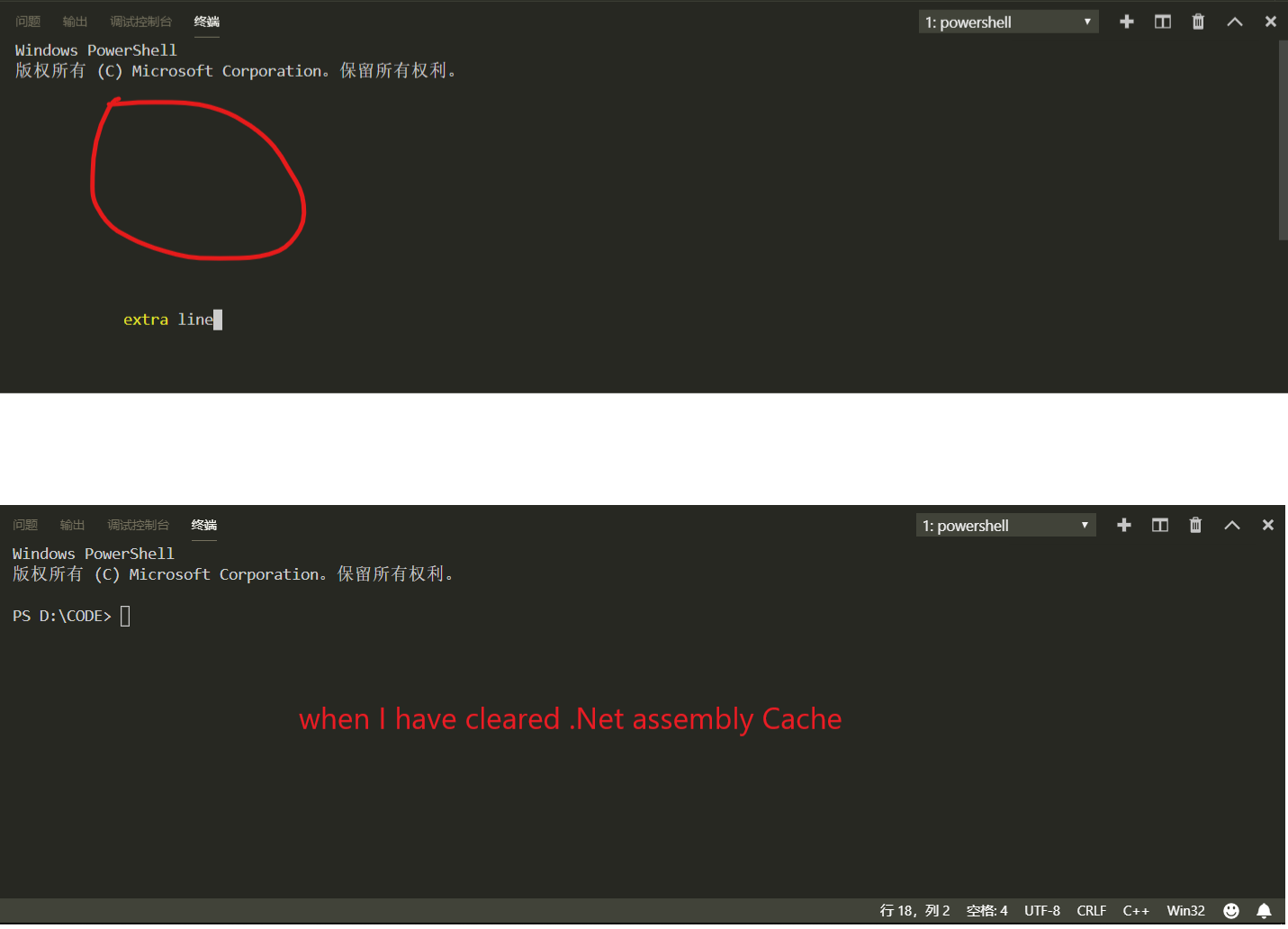 . NET assembly Cache caused the terminal to display word bug · Issue ...