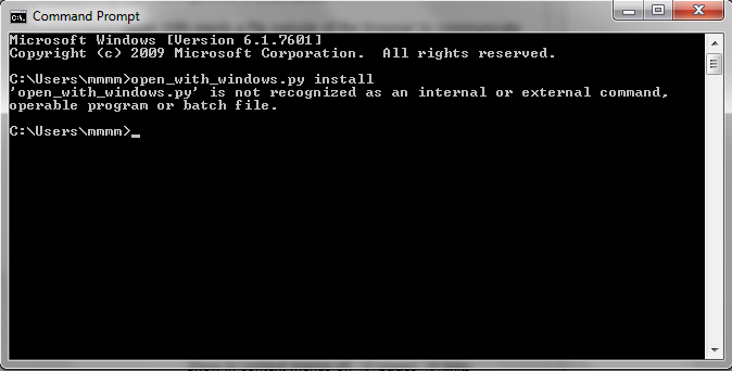 command line problem