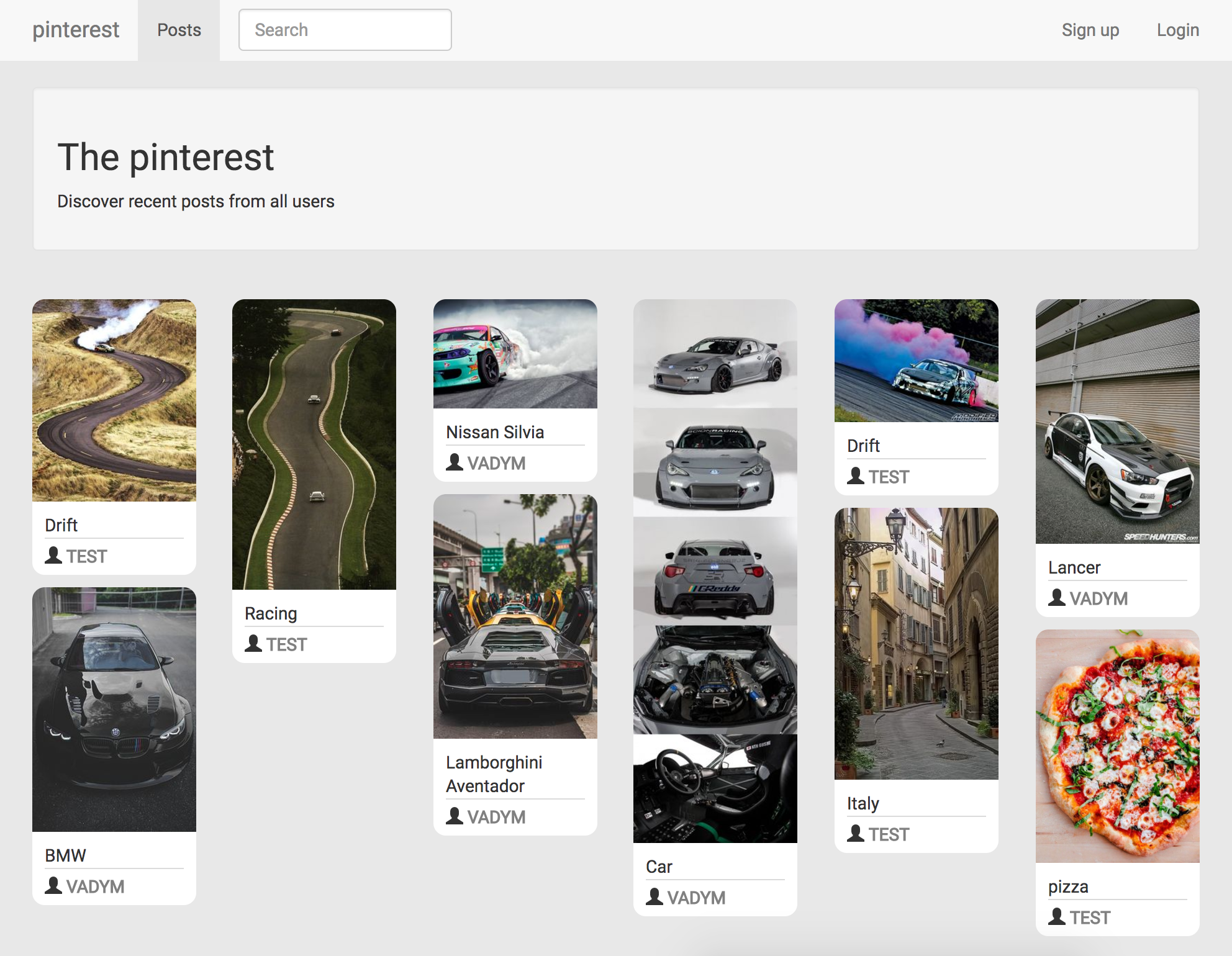 GitHub - VadimDez/pinterest: Pinterest clone