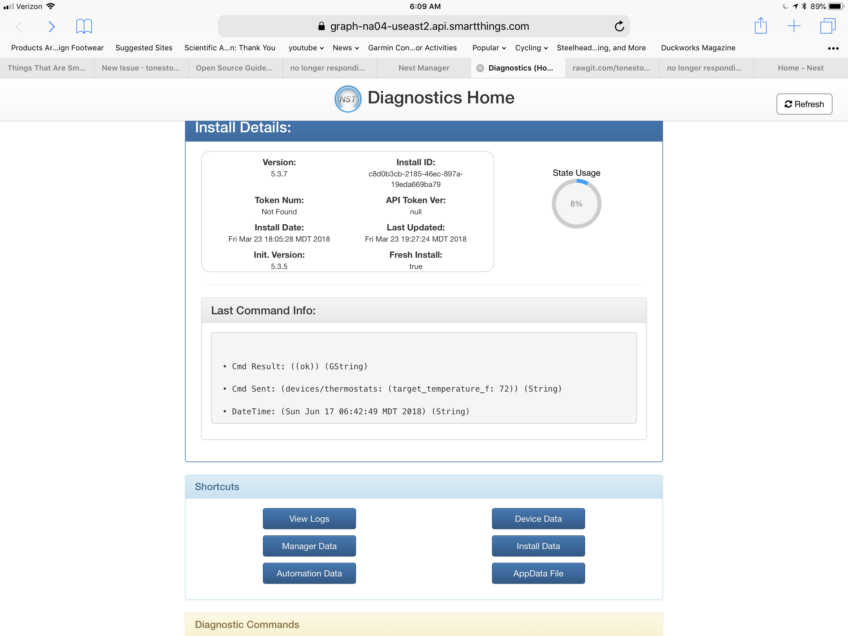 Nest Thermostat Cannot Adjust Temp From Smartthings Mobile