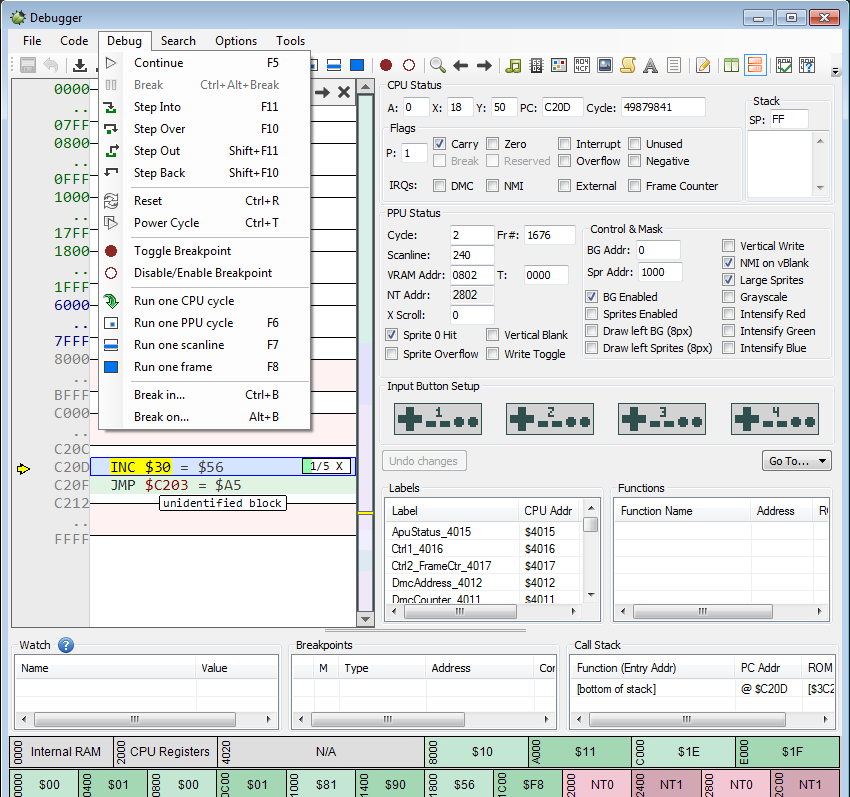 Debugger Step Back feature and GUI improvement · Issue #352 ...