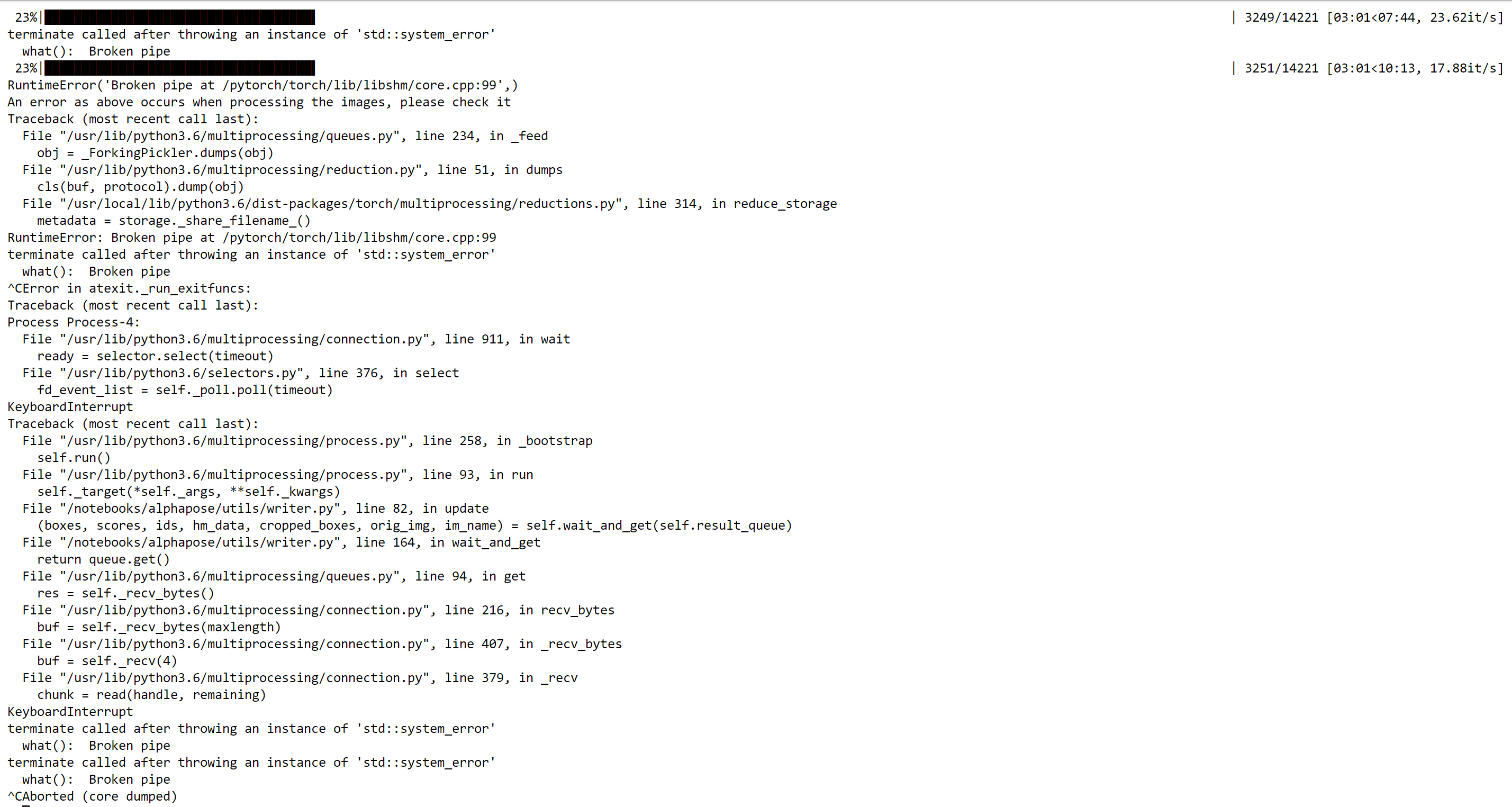 Broken pipe when processing large dataset · Issue #682 · MVIG-SJTU ...