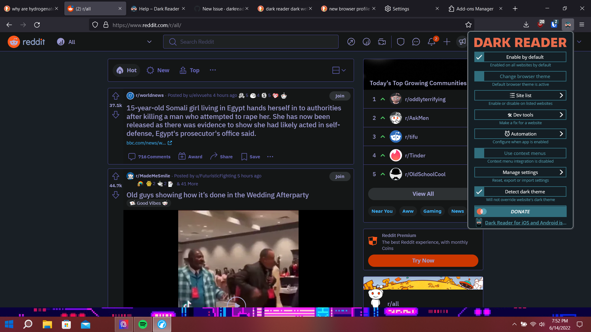 [Bug] dark theme detection false negative on reddit · Issue #9082 ...
